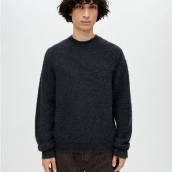 RE/DONE CLASSIC CREW SWEATER IN MINERAL BLACK Size S - NWT - Picture 2 of 4